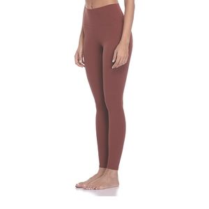 Colorfulkoala full length leggings in wine red